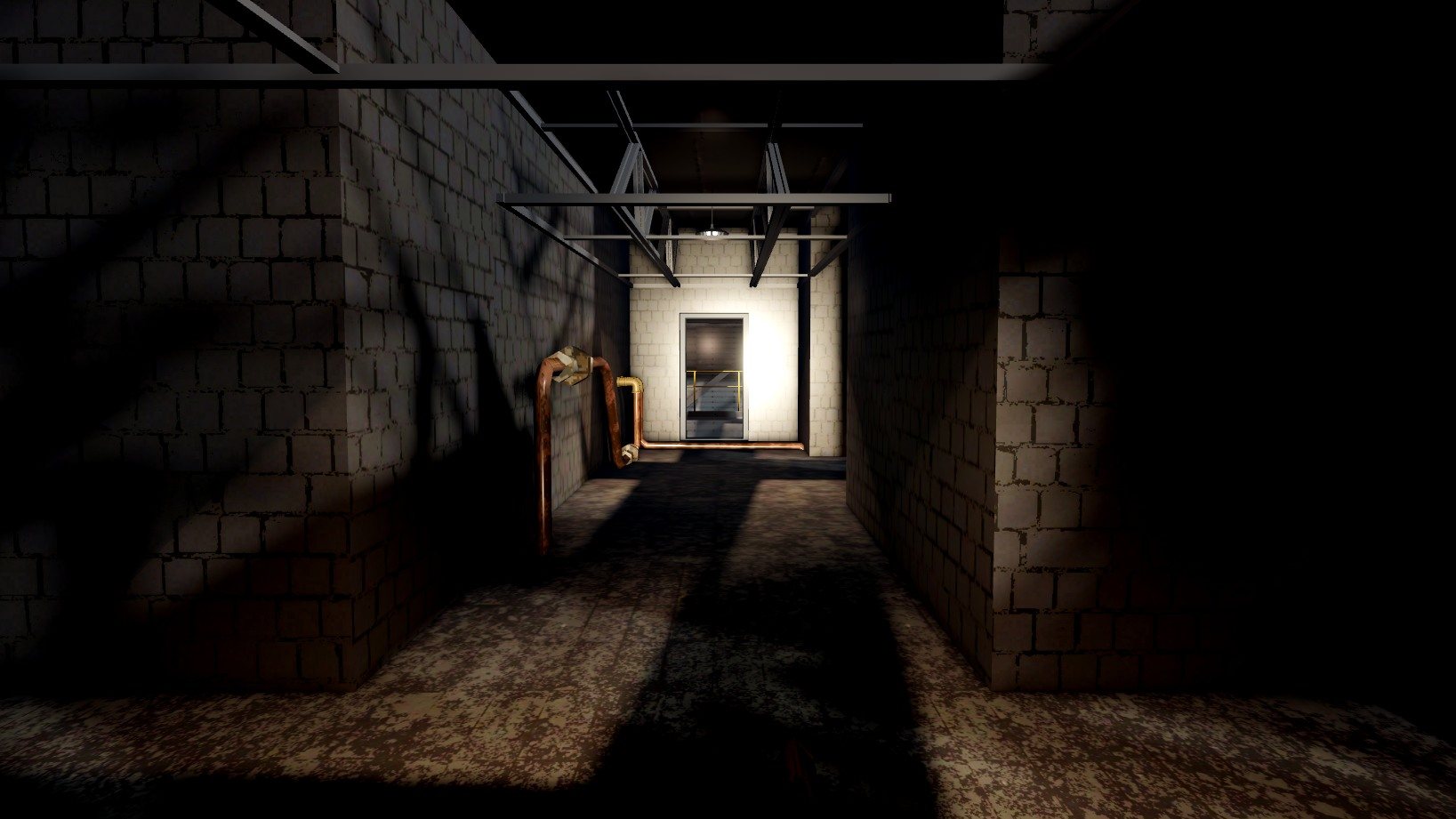 The same room lit by the second light source.