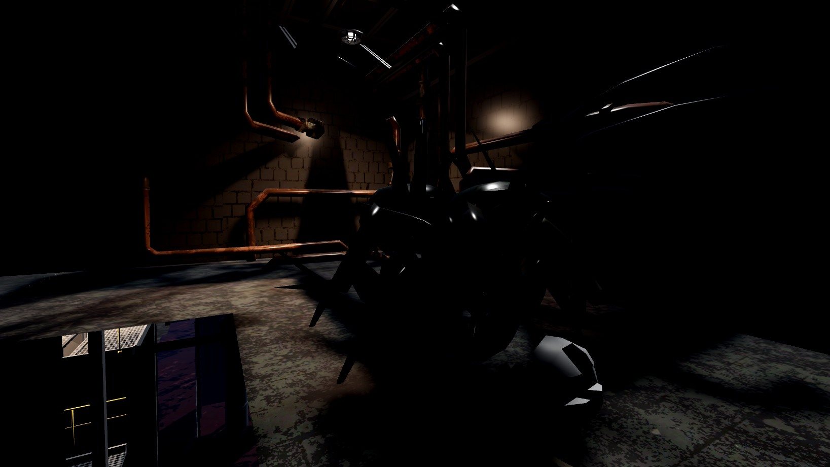 Screenshot from the horror game.